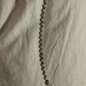Elegant Silver Bracelet with mexican Opal Stones imported from mexico